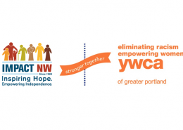 Impact NW & YWCA - Stronger Together Logo