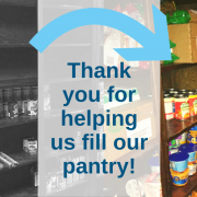 Thank you for helping us fill our pantry!