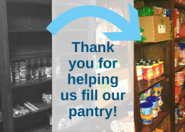 Thank you for helping us fill our pantry!