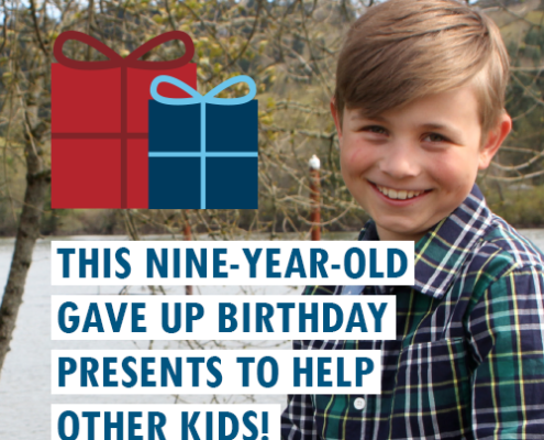 Bé 9 tuổi này đã tặng quà sinh nhật để giúp đỡ những đứa trẻ khác