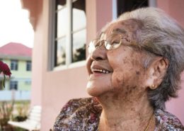 Elderly woman at home