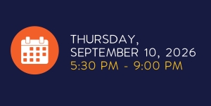 Thursday, September 10, 2026 5:30pm - 9:00pm